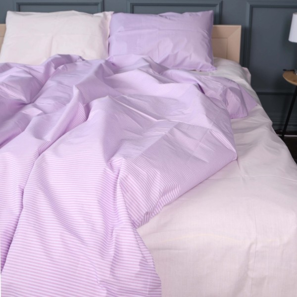 Фото - Комплект постільної білизни MirSon Бязь 17-0807 Soft Stripe 220х240 (2200011455754)